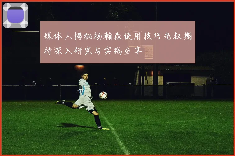 媒体人揭秘杨瀚森使用技巧老叔期待深入研究与实践分享